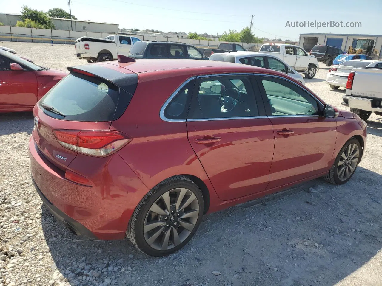 2018 Hyundai Elantra Gt Sport Красный vin: KMHH55LC8JU013219