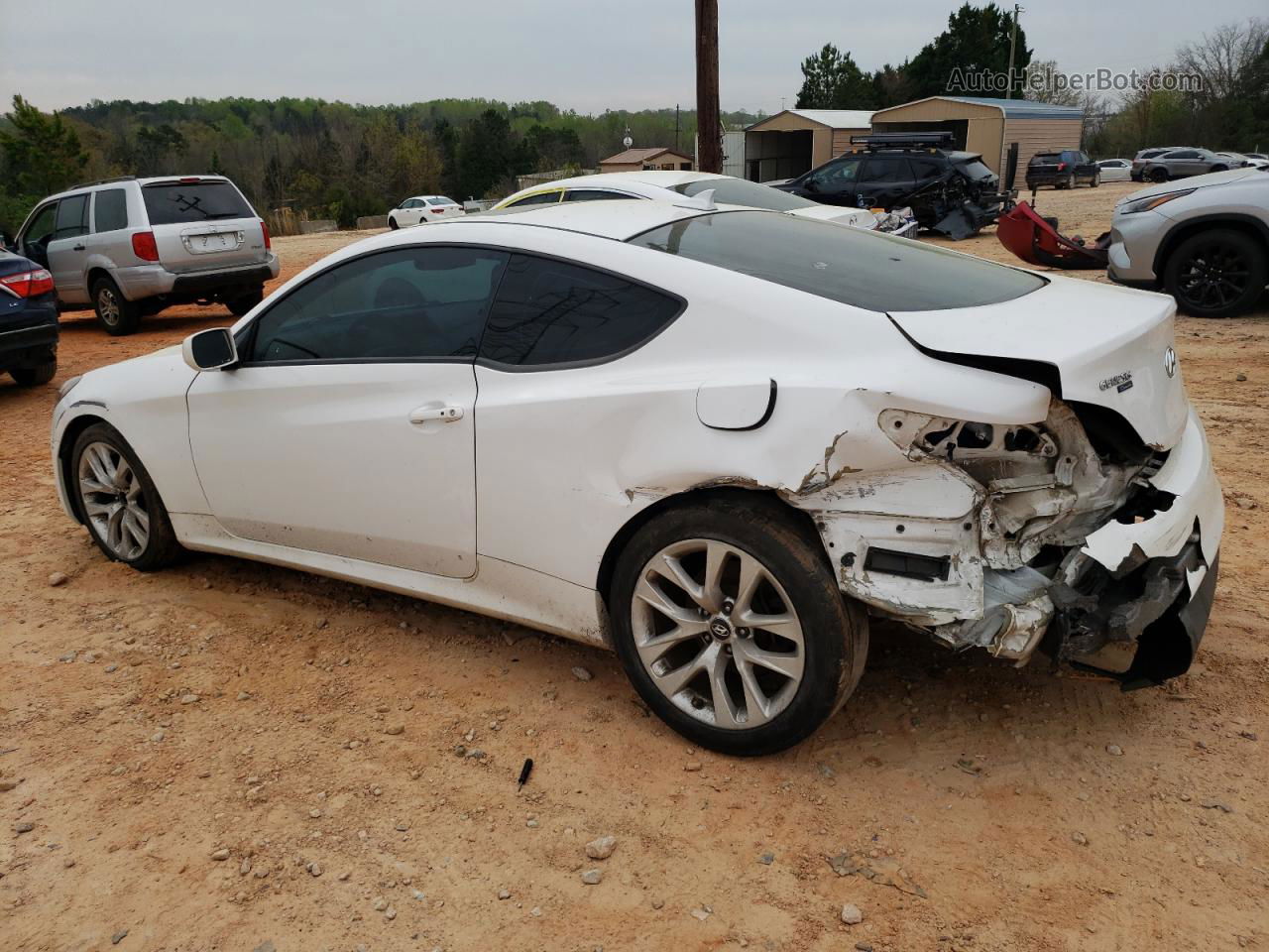 2013 Hyundai Genesis Coupe 2.0t White vin: KMHHT6KD0DU086434