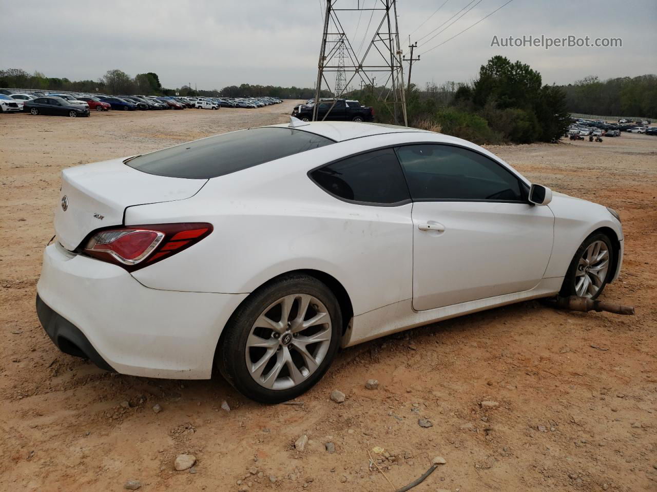 2013 Hyundai Genesis Coupe 2.0t White vin: KMHHT6KD0DU086434