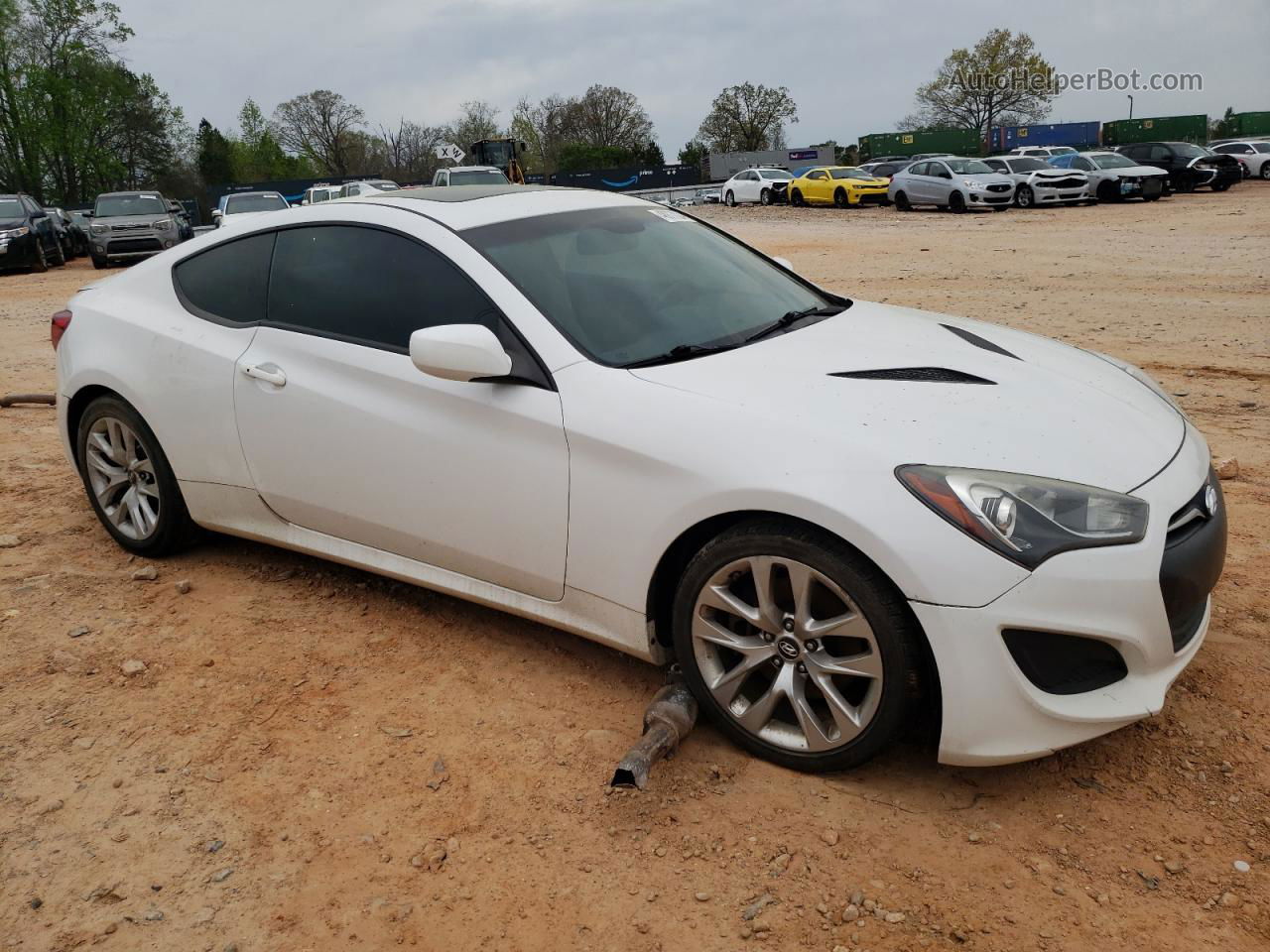 2013 Hyundai Genesis Coupe 2.0t White vin: KMHHT6KD0DU086434