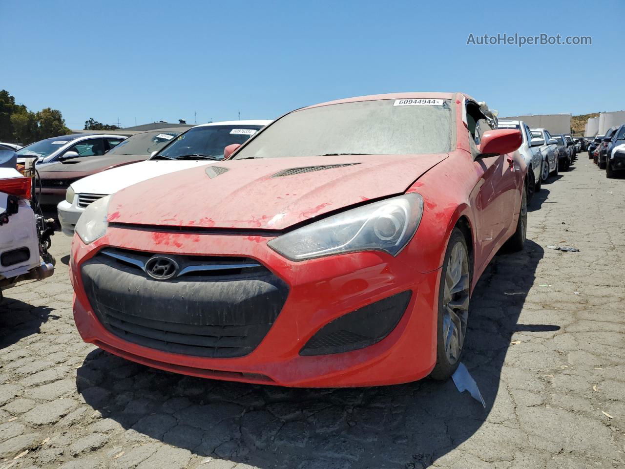 2013 Hyundai Genesis Coupe 2.0t Red vin: KMHHT6KD0DU089107