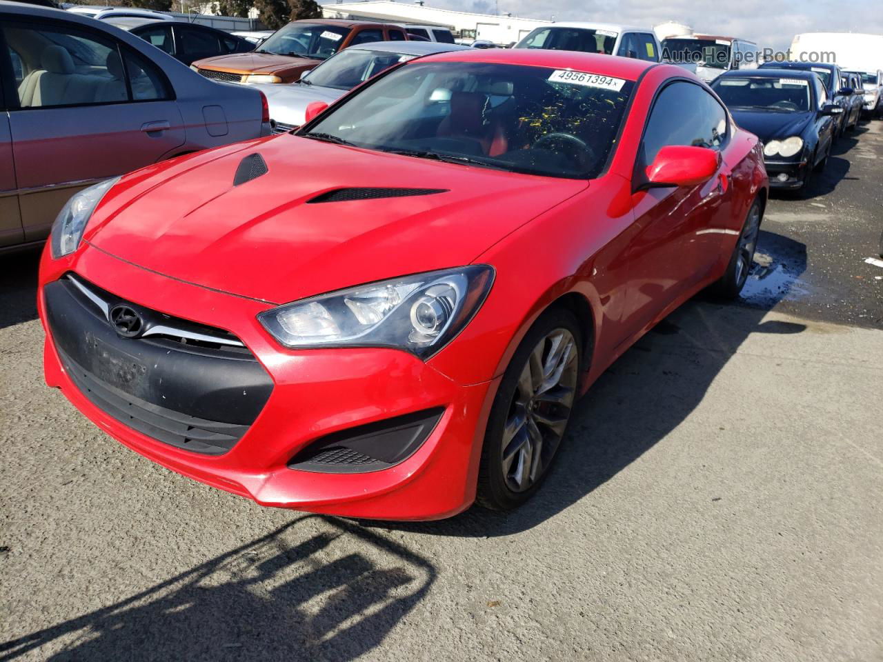 2013 Hyundai Genesis Coupe 2.0t Red vin: KMHHT6KD0DU089107