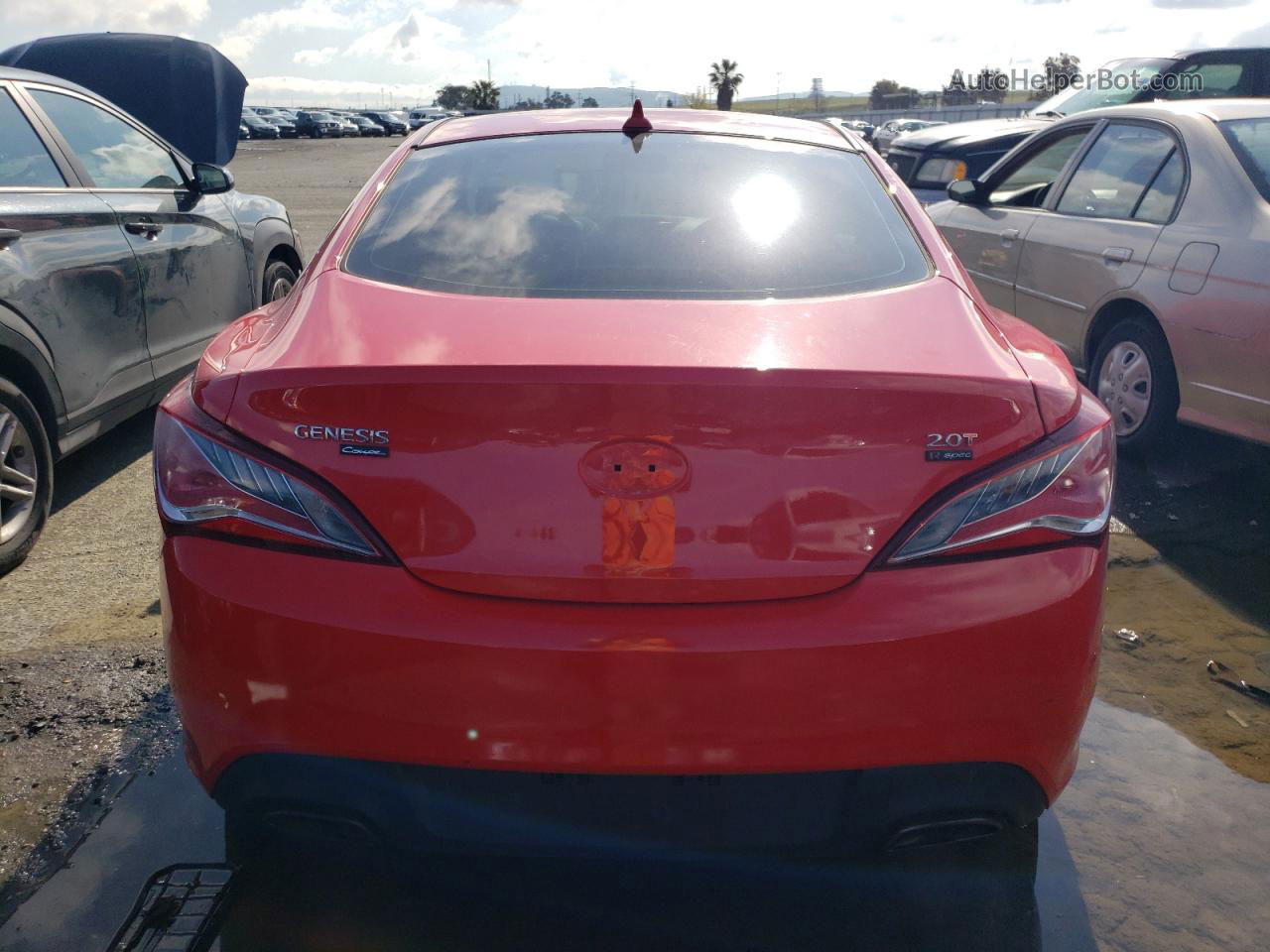 2013 Hyundai Genesis Coupe 2.0t Red vin: KMHHT6KD0DU089107