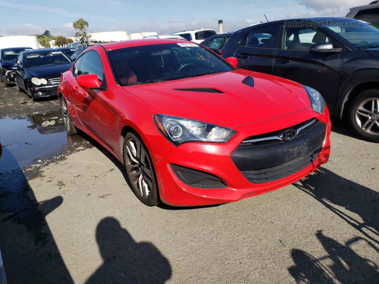 2013 Hyundai Genesis Coupe 2.0t Красный vin: KMHHT6KD0DU089107