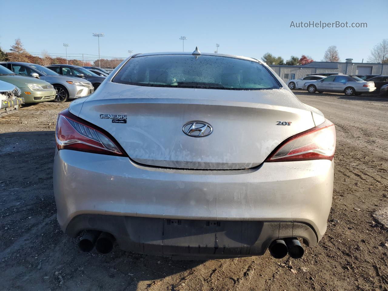 2013 Hyundai Genesis Coupe 2.0t Silver vin: KMHHT6KD1DU093232