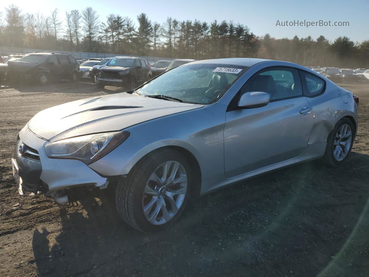 2013 Hyundai Genesis Coupe 2.0t Silver vin: KMHHT6KD1DU093232