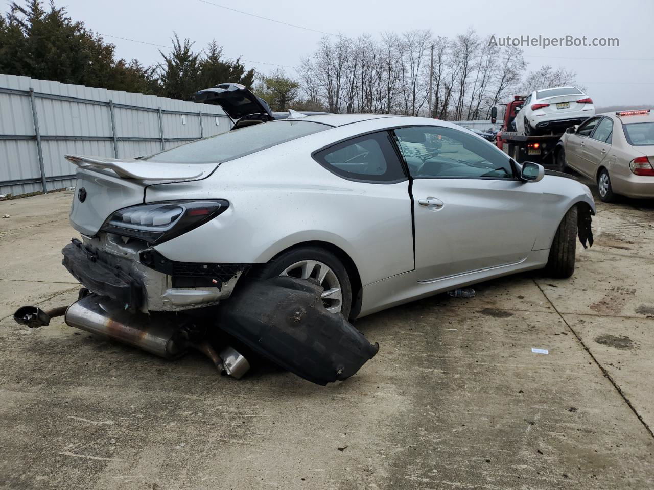 2013 Hyundai Genesis Coupe 2.0t Серебряный vin: KMHHT6KD1DU094106