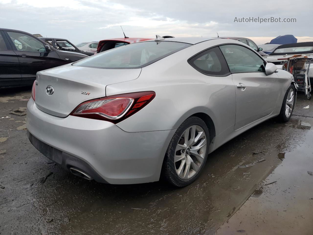 2013 Hyundai Genesis Coupe 2.0t Silver vin: KMHHT6KD2DU106411