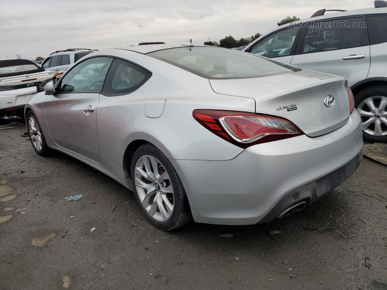 2013 Hyundai Genesis Coupe 2.0t Silver vin: KMHHT6KD2DU106411