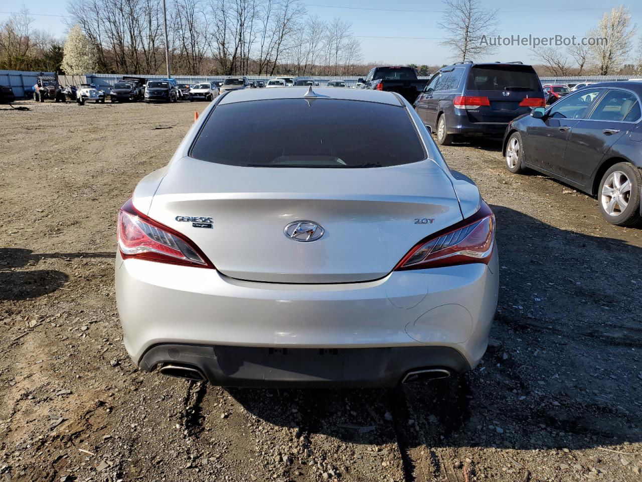 2013 Hyundai Genesis Coupe 2.0t Серебряный vin: KMHHT6KD4DU088932