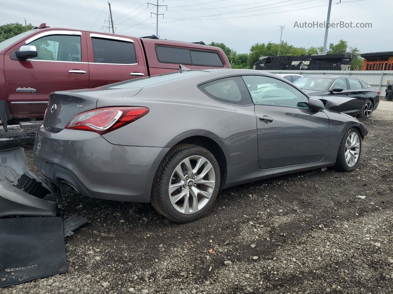 2013 Hyundai Genesis Coupe 2.0t Gray vin: KMHHT6KD4DU091989