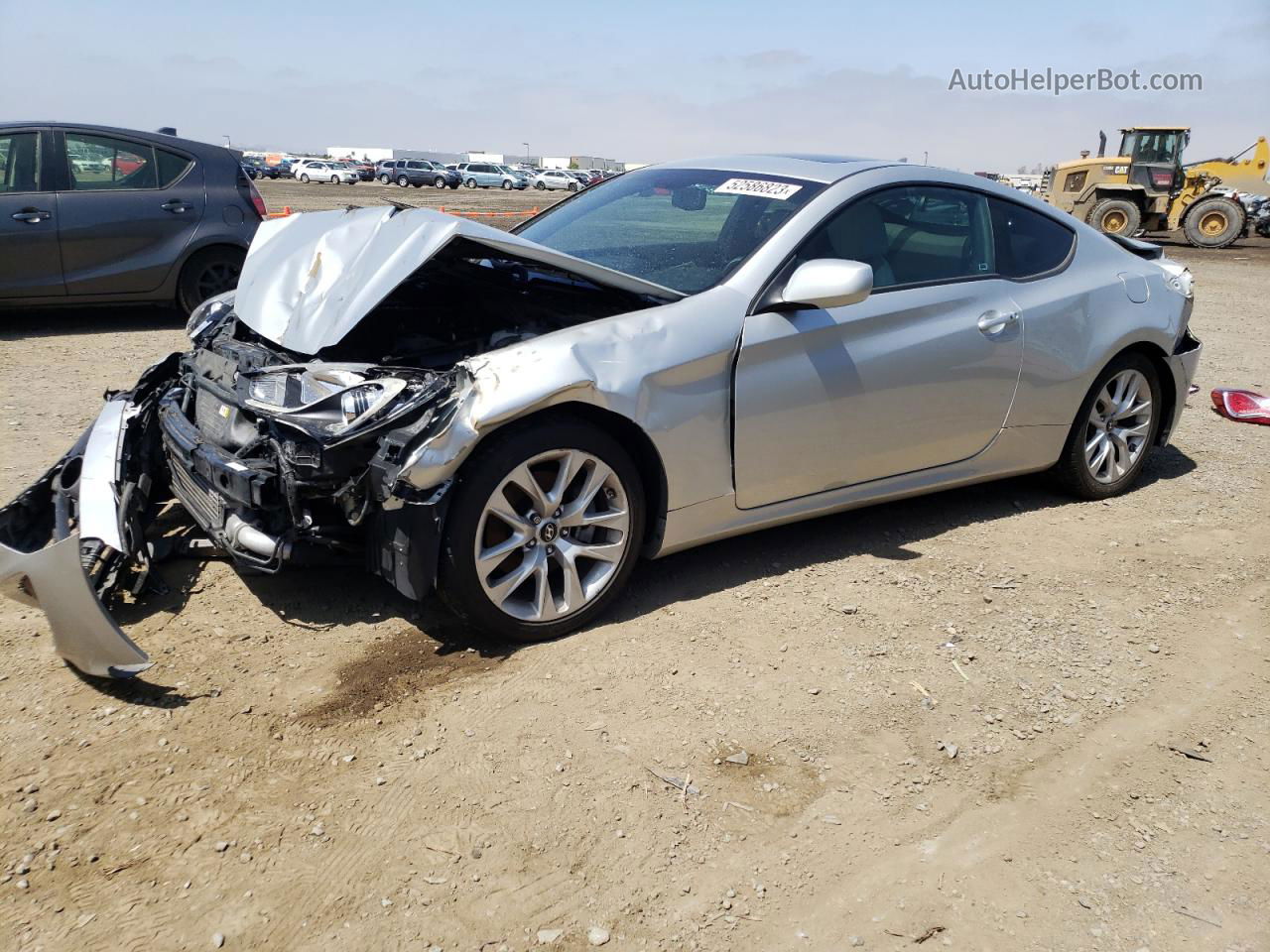 2013 Hyundai Genesis Coupe 2.0t Silver vin: KMHHT6KD4DU105356