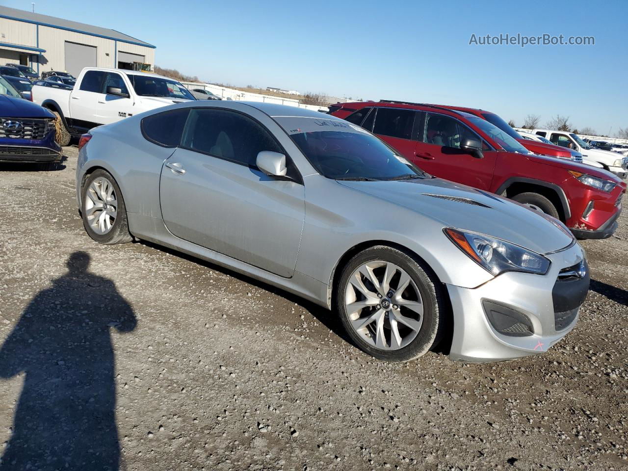 2013 Hyundai Genesis Coupe 2.0t Серебряный vin: KMHHT6KD4DU106541