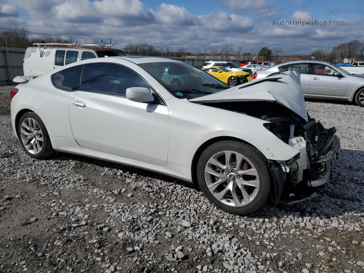 2013 Hyundai Genesis Coupe 2.0t White vin: KMHHT6KD4DU108144