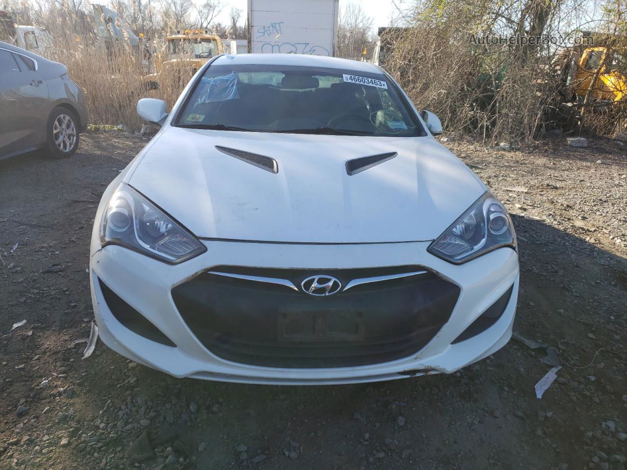 2013 Hyundai Genesis Coupe 2.0t White vin: KMHHT6KD4DU108922