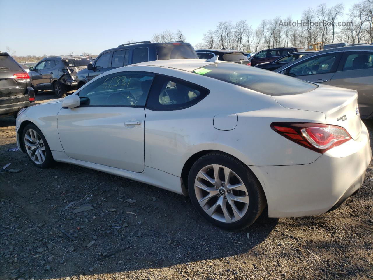 2013 Hyundai Genesis Coupe 2.0t White vin: KMHHT6KD4DU108922