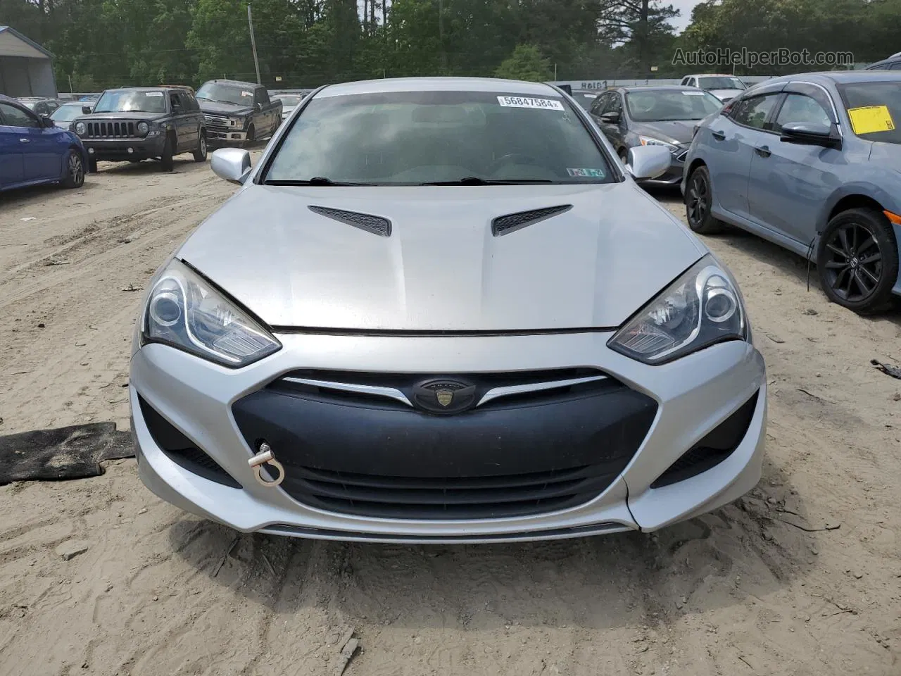 2013 Hyundai Genesis Coupe 2.0t Silver vin: KMHHT6KD5DU080712