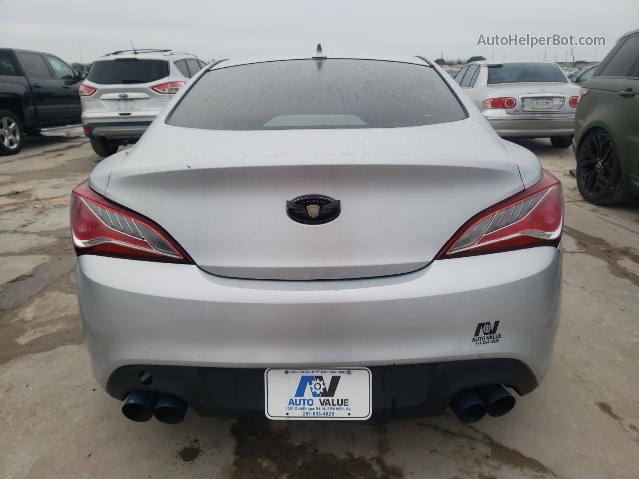 2013 Hyundai Genesis Coupe 2.0t Silver vin: KMHHT6KD5DU081987