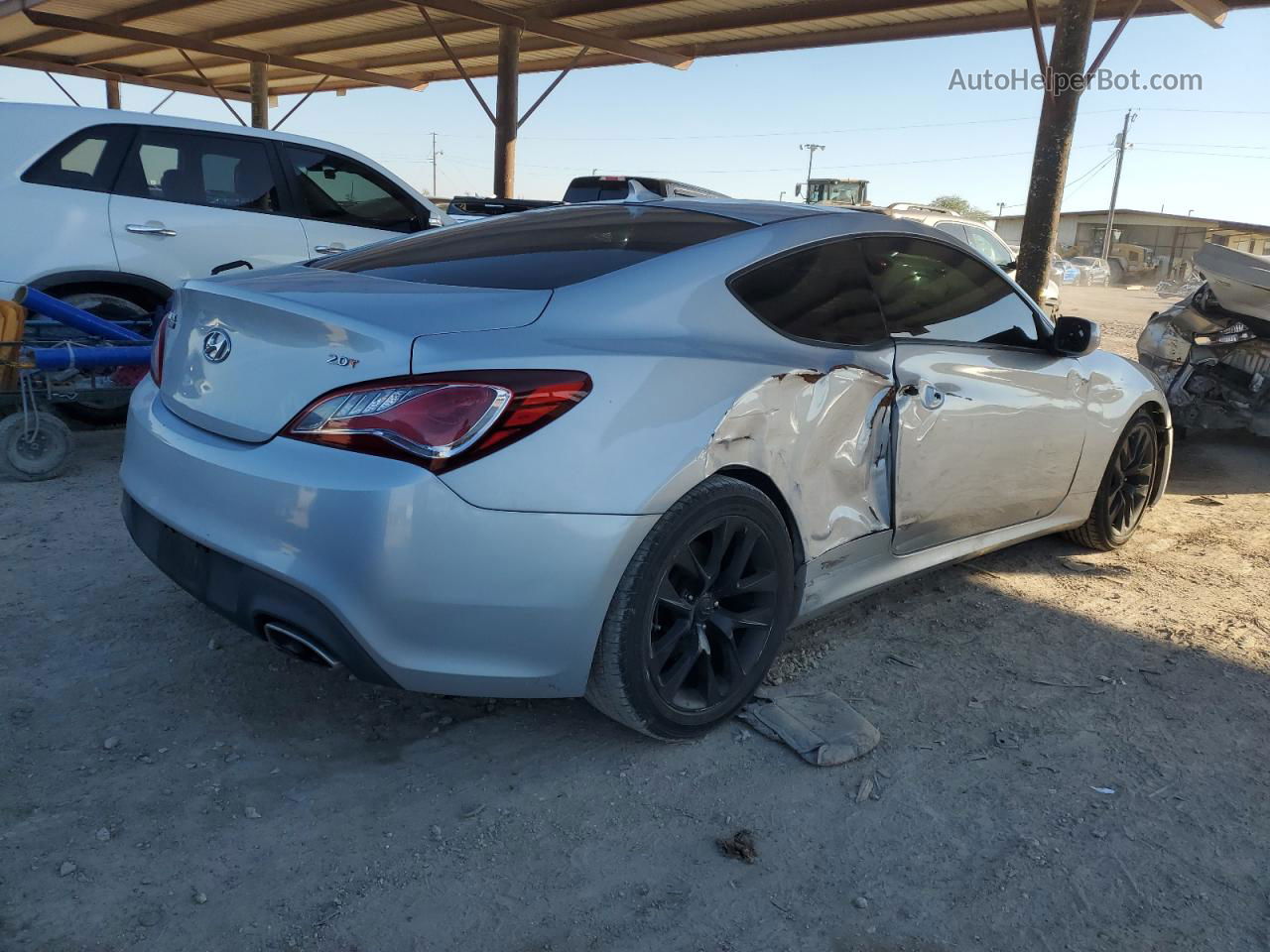 2013 Hyundai Genesis Coupe 2.0t Silver vin: KMHHT6KD5DU082461