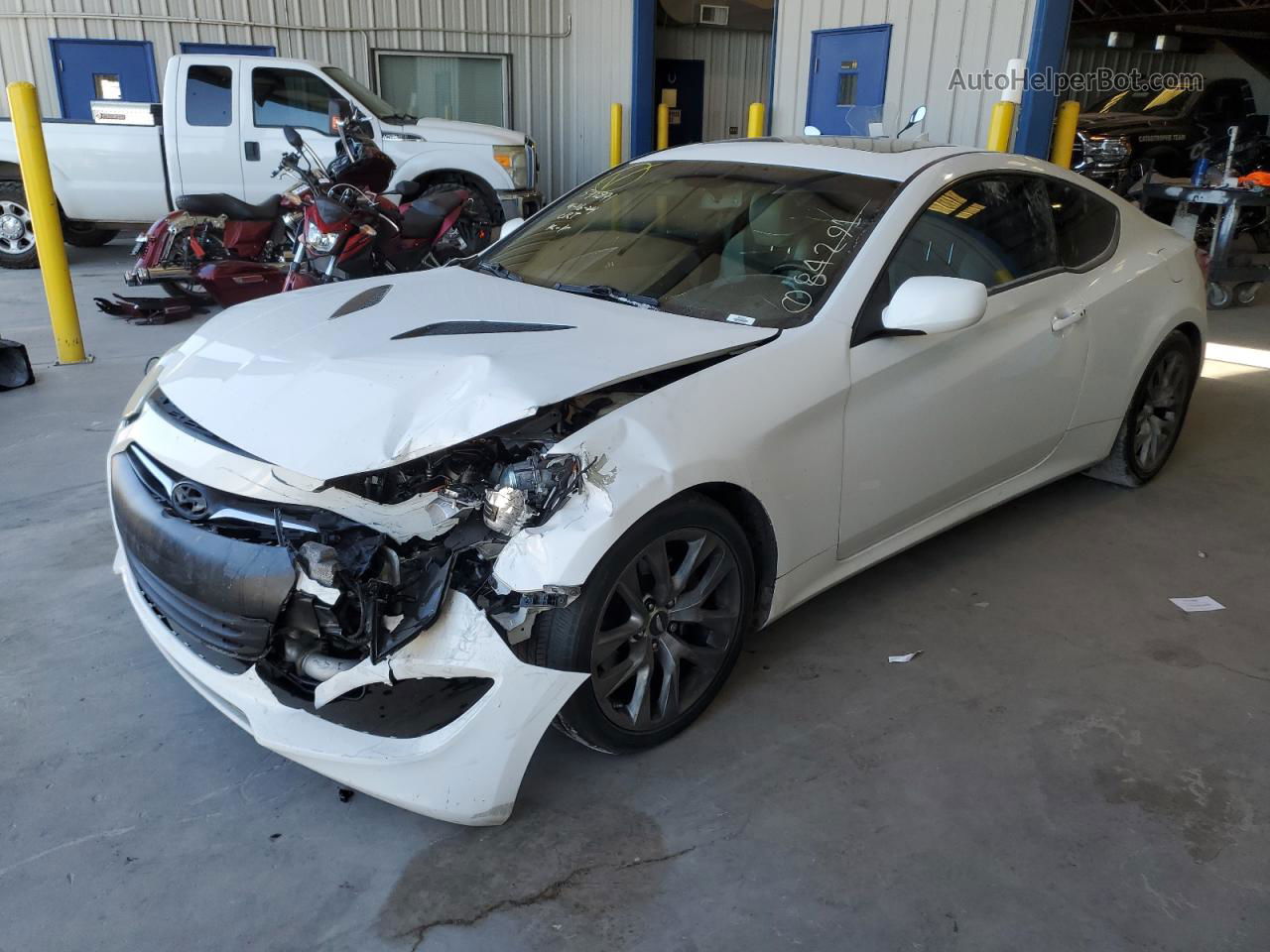 2013 Hyundai Genesis Coupe 2.0t White vin: KMHHT6KD5DU084291