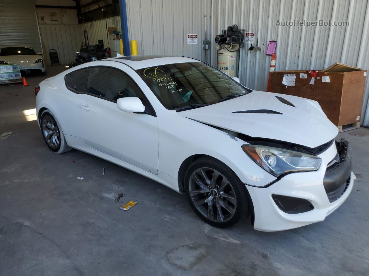 2013 Hyundai Genesis Coupe 2.0t White vin: KMHHT6KD5DU084291