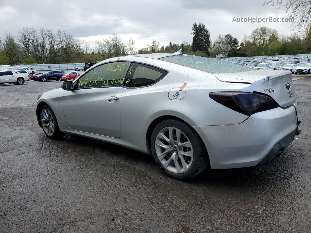 2013 Hyundai Genesis Coupe 2.0t Серебряный vin: KMHHT6KD5DU089698