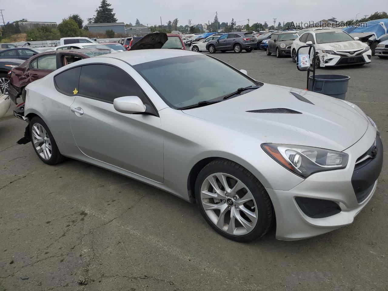 2013 Hyundai Genesis Coupe 2.0t Silver vin: KMHHT6KD5DU106659