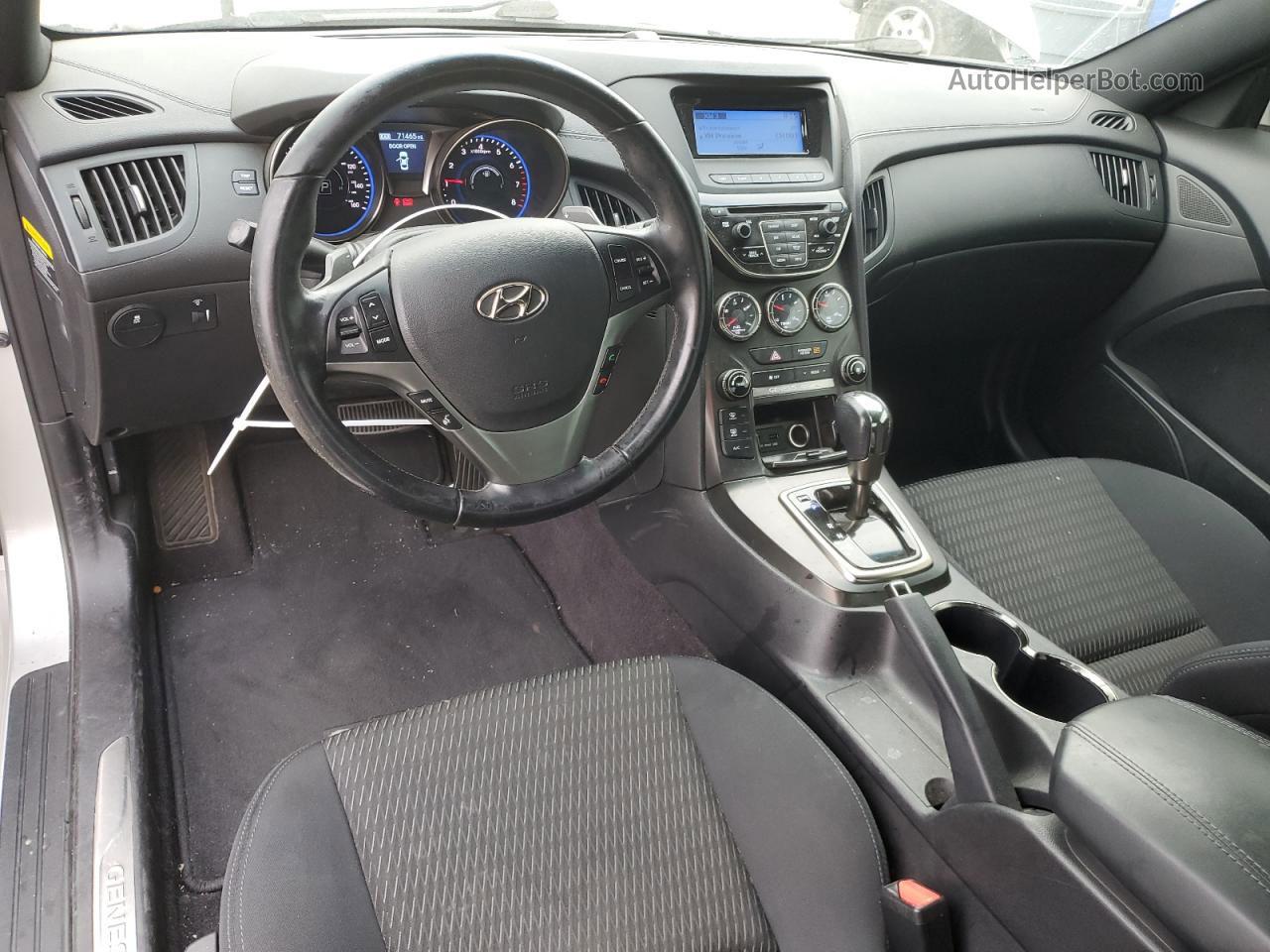 2013 Hyundai Genesis Coupe 2.0t Серебряный vin: KMHHT6KD5DU106659