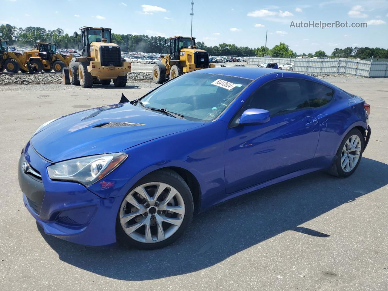 2013 Hyundai Genesis Coupe 2.0t Blue vin: KMHHT6KD6DU094960