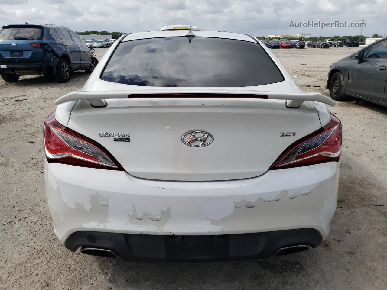 2013 Hyundai Genesis Coupe 2.0t White vin: KMHHT6KD6DU101535