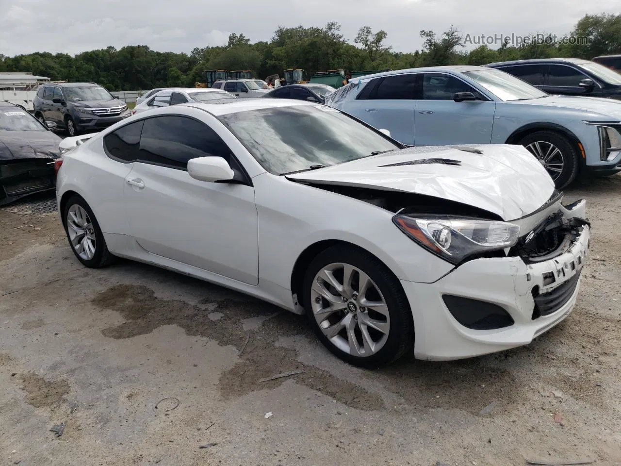 2013 Hyundai Genesis Coupe 2.0t White vin: KMHHT6KD6DU101535