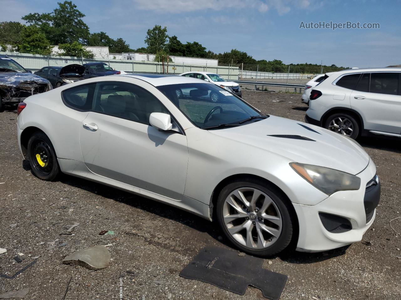 2013 Hyundai Genesis Coupe 2.0t White vin: KMHHT6KD6DU102975