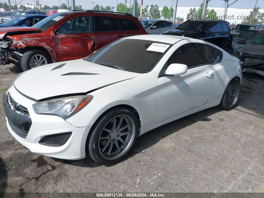 2013 Hyundai Genesis 2.0t White vin: KMHHT6KD6DU108050