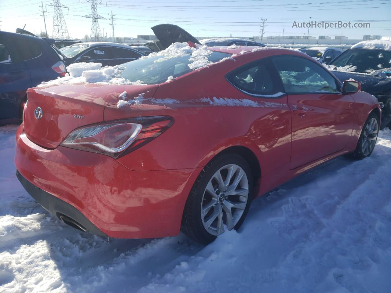 2013 Hyundai Genesis Coupe 2.0t Red vin: KMHHT6KD7DU089900