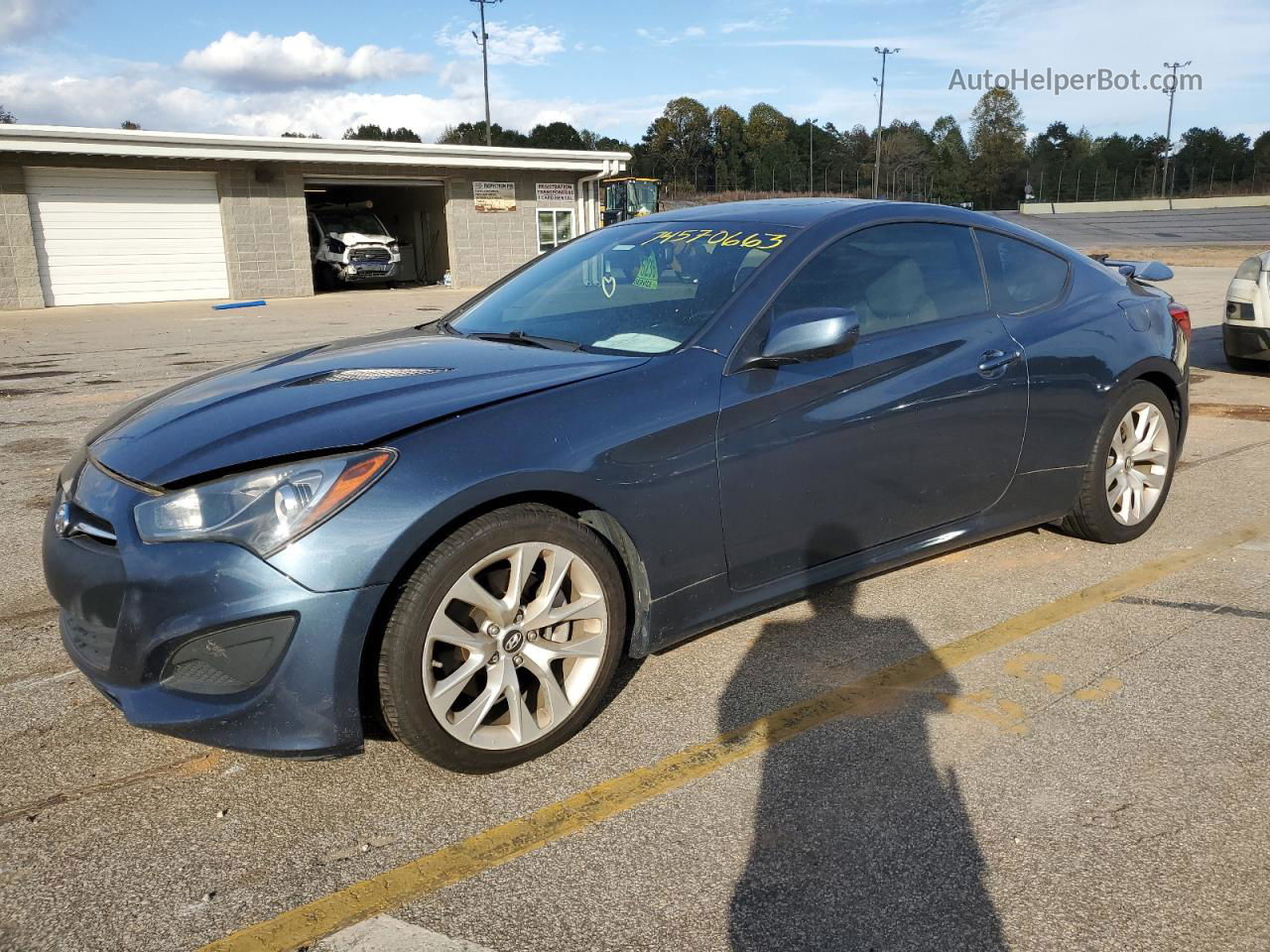 2013 Hyundai Genesis Coupe 2.0t Blue vin: KMHHT6KD7DU095423