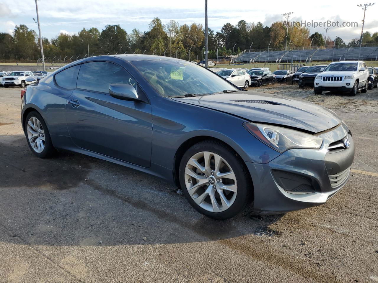 2013 Hyundai Genesis Coupe 2.0t Blue vin: KMHHT6KD7DU095423