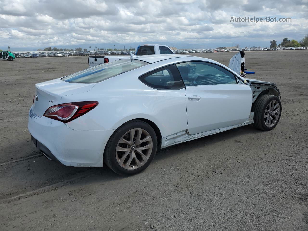 2013 Hyundai Genesis Coupe 2.0t White vin: KMHHT6KD8DU094006