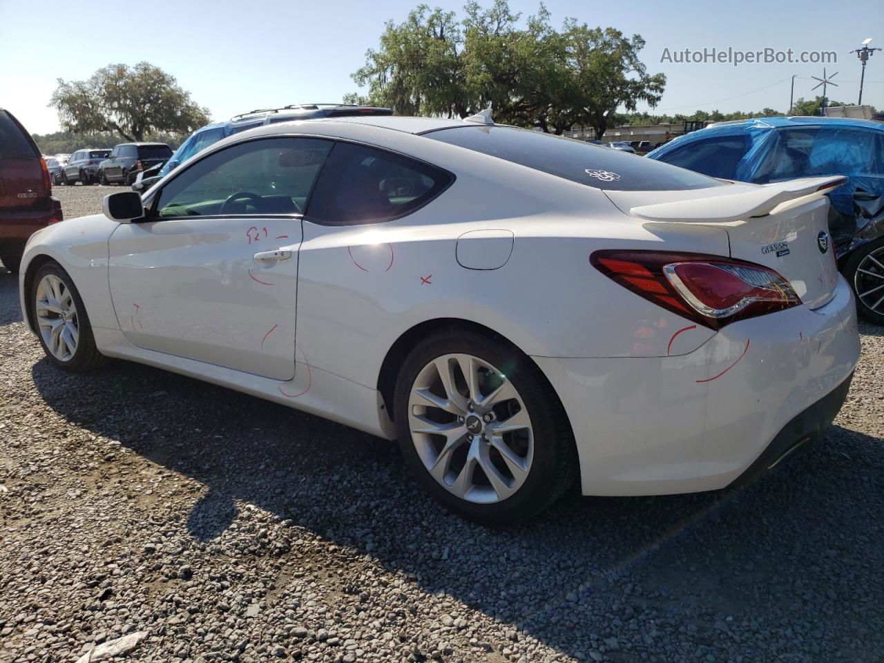 2013 Hyundai Genesis Coupe 2.0t White vin: KMHHT6KD9DU080213