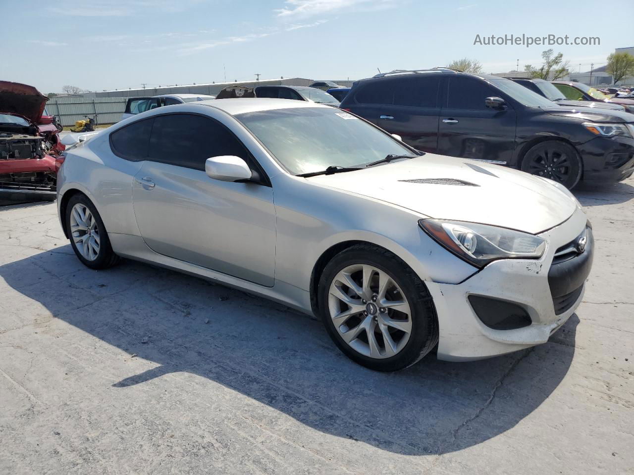 2013 Hyundai Genesis Coupe 2.0t Silver vin: KMHHT6KD9DU090160