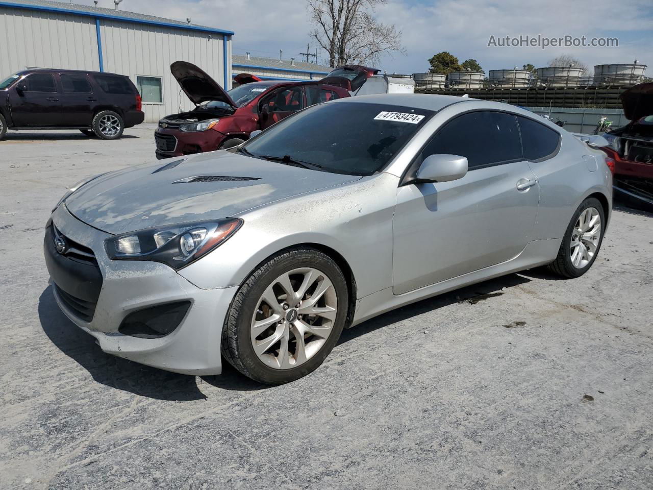 2013 Hyundai Genesis Coupe 2.0t Silver vin: KMHHT6KD9DU090160