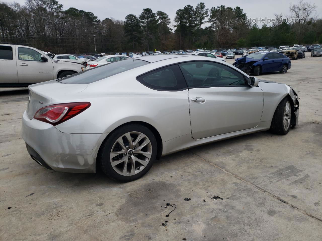 2013 Hyundai Genesis Coupe 2.0t Silver vin: KMHHT6KD9DU093057