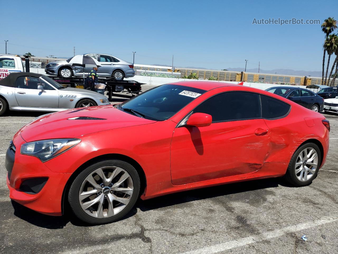 2013 Hyundai Genesis Coupe 2.0t Red vin: KMHHT6KD9DU097156