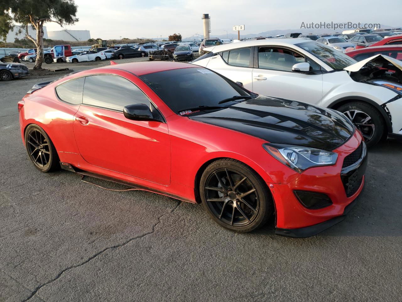 2013 Hyundai Genesis Coupe 2.0t Red vin: KMHHT6KD9DU102789