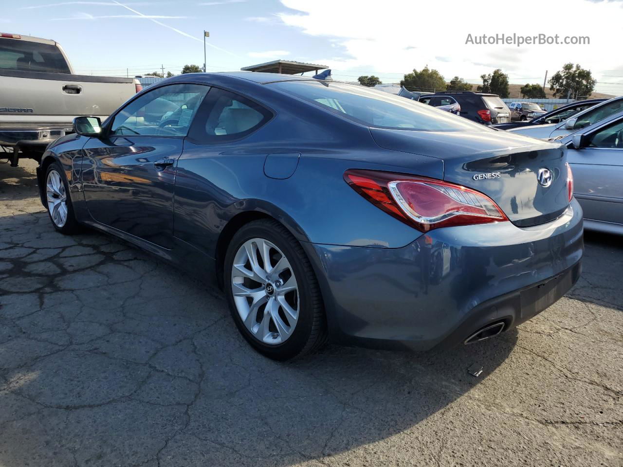 2013 Hyundai Genesis Coupe 2.0t Blue vin: KMHHT6KDXDU095013