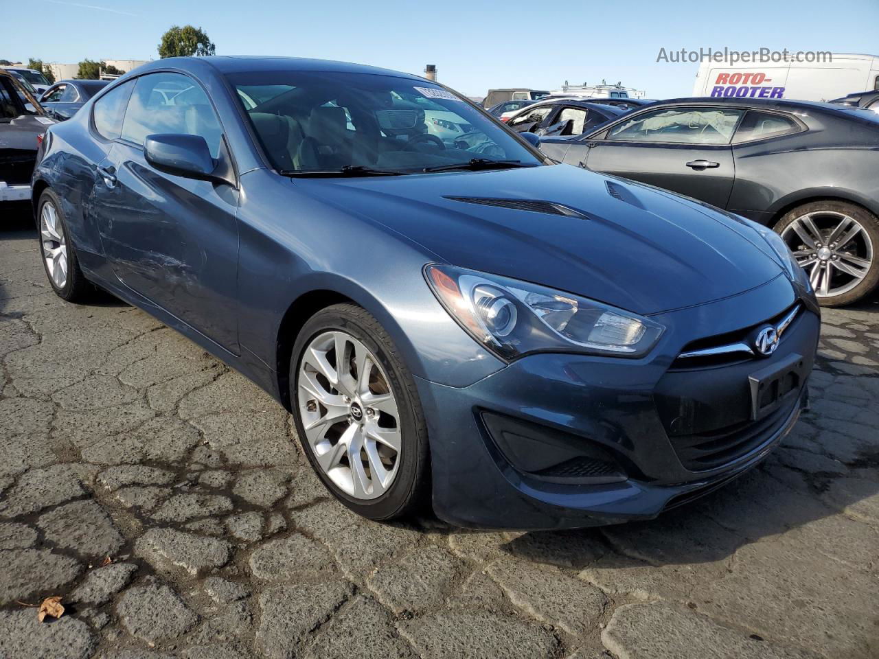 2013 Hyundai Genesis Coupe 2.0t Blue vin: KMHHT6KDXDU095013