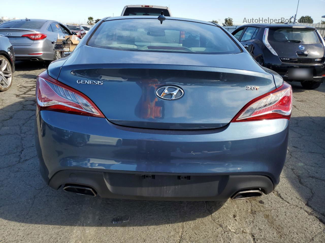 2013 Hyundai Genesis Coupe 2.0t Blue vin: KMHHT6KDXDU095013