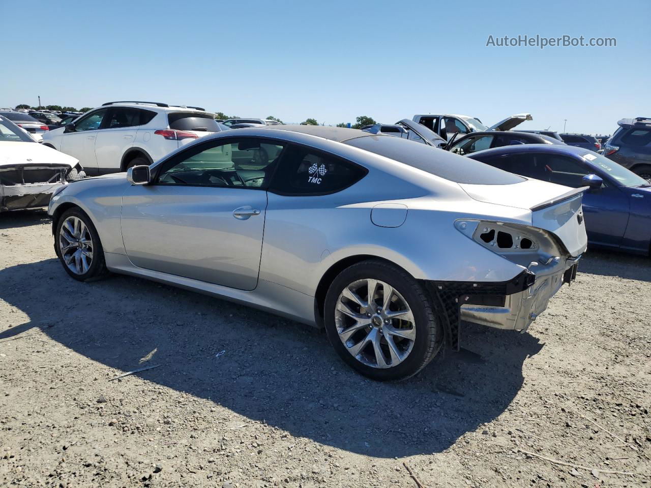 2013 Hyundai Genesis Coupe 2.0t Silver vin: KMHHT6KDXDU102252