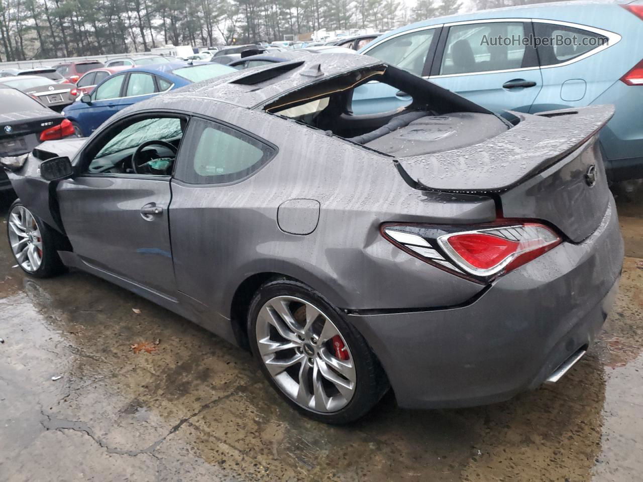 2013 Hyundai Genesis Coupe 3.8l Gray vin: KMHHU6KJ0DU080474