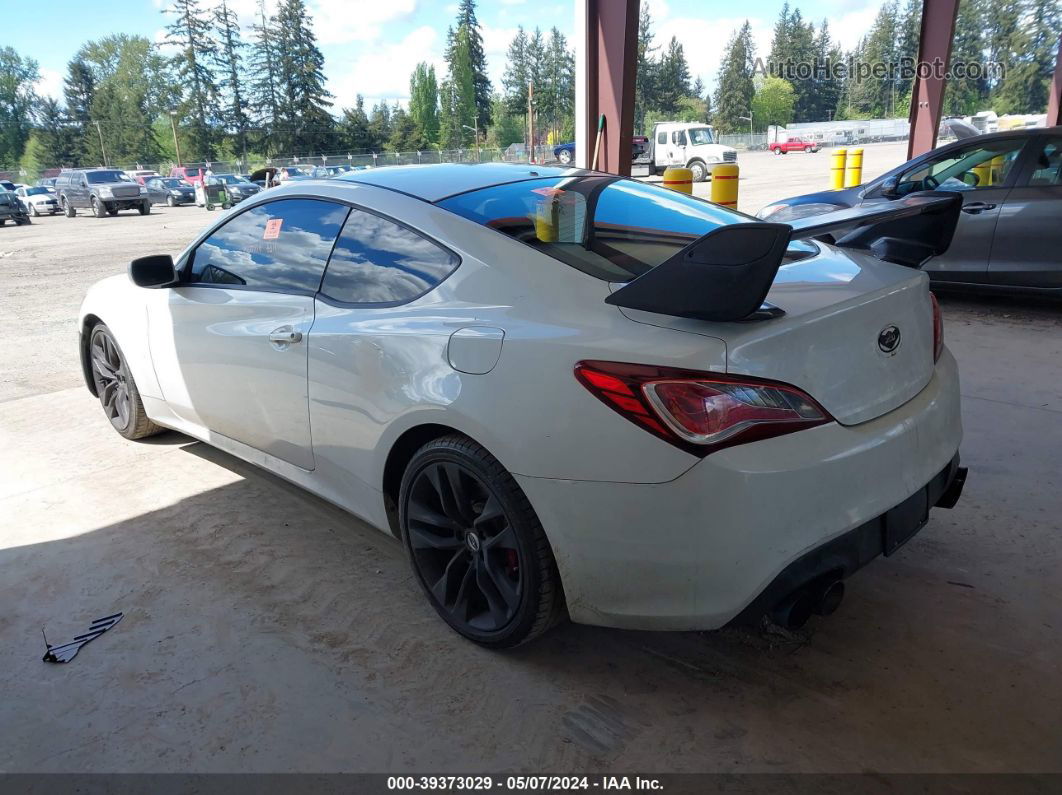 2013 Hyundai Genesis 3.8 R-spec White vin: KMHHU6KJ0DU093810