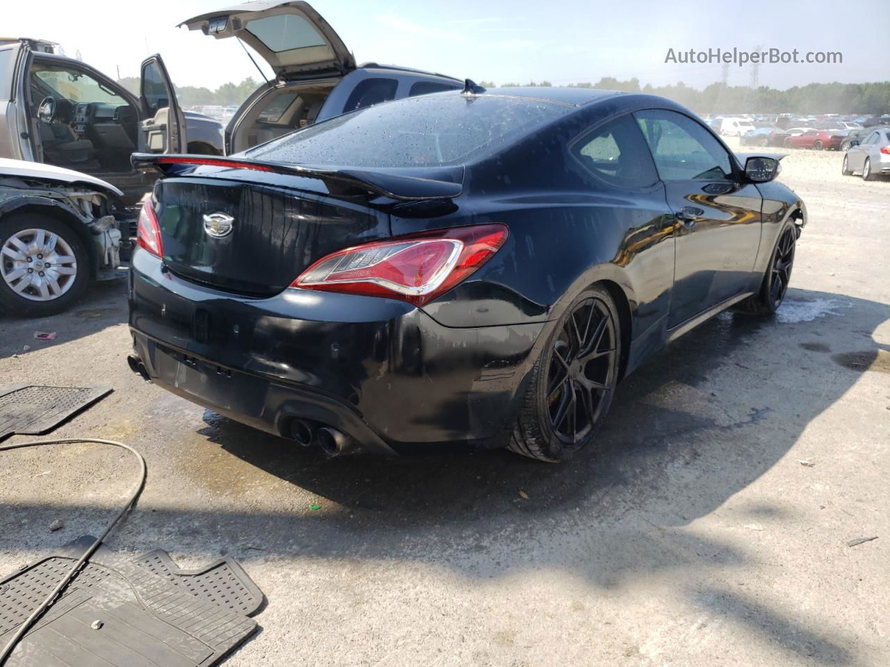 2013 Hyundai Genesis Coupe 3.8l Черный vin: KMHHU6KJ0DU097436